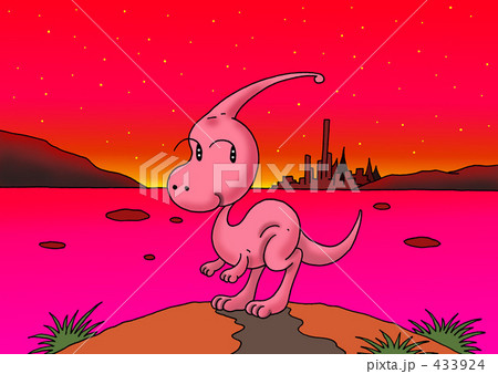 恐竜 2dcg イラスト キャラクターのイラスト素材