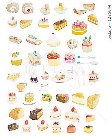 シフォンケーキのイラスト素材集 ピクスタ