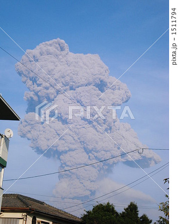 きのこ雲の写真素材