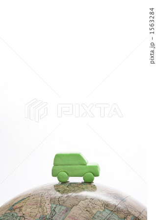 紙粘土の車の写真素材