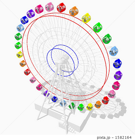 ゴンドラ 観覧車 遊具のイラスト素材