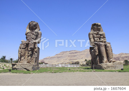 メムノンの巨像の写真素材
