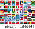 世界地図 国旗 旗のイラスト素材