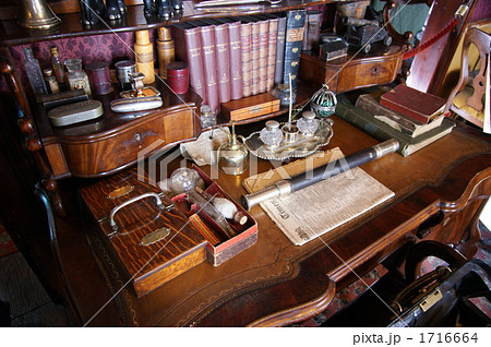 書斎 インテリア イギリス 部屋の写真素材