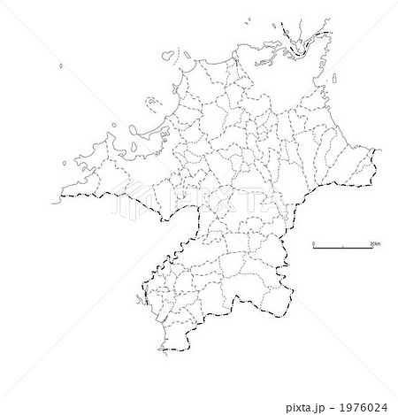 福岡の白地図 福岡県の白地図 福岡の地図 福岡県の地図の写真素材 Pixta