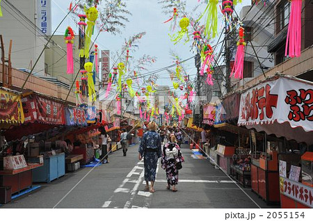 七夕祭り 屋台 平塚市 平塚の写真素材