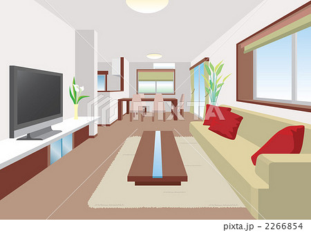 ソファー ラグ イラスト 洋室のイラスト素材