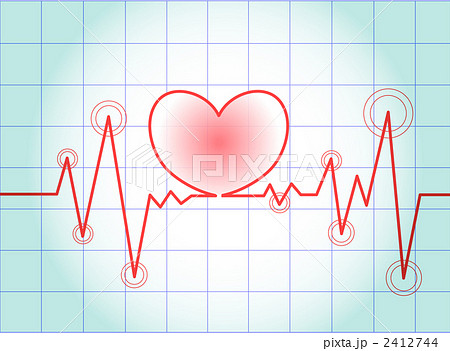 心電図のイラスト素材