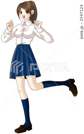 女学生 制服のイラスト素材
