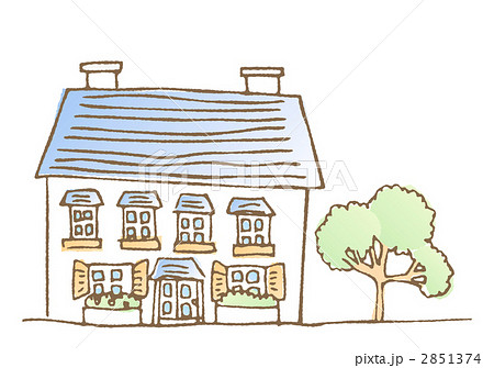 屋敷 洋館 建物 洋風建築のイラスト素材