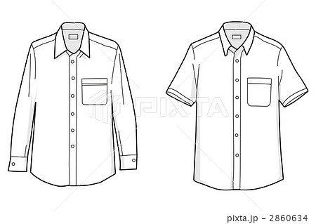半袖 Yシャツ イラスト 服のイラスト素材