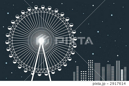 観覧車 夜景 イラスト Cgのイラスト素材