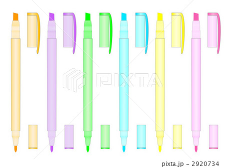 ラインマーカーのイラスト素材