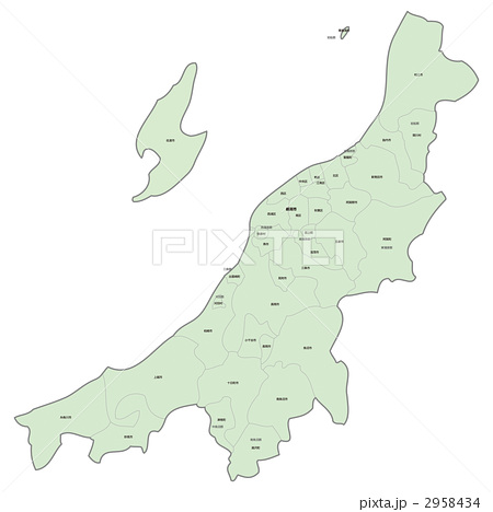 新潟県地図 地図 新潟 新潟県のイラスト素材