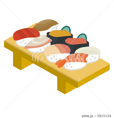 寿司盛台のイラスト素材