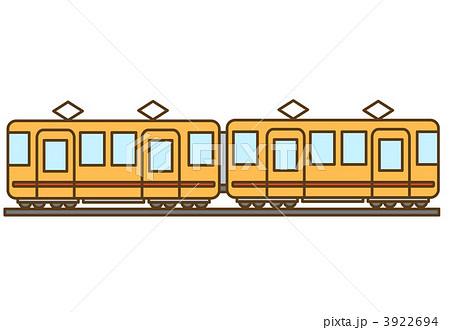 電車 鉄道 汽車 Jr 2両のイラスト素材