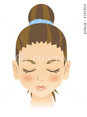 まとめ髪 女の子 女性のイラスト素材