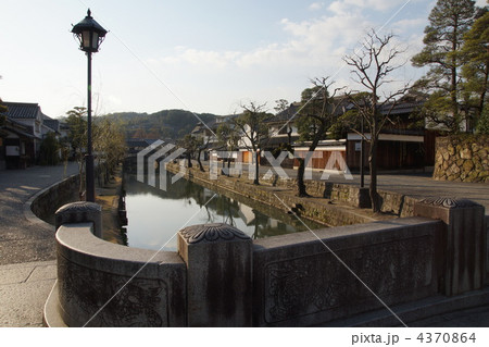 町並み 石橋 蔵 倉 中国地方の写真素材