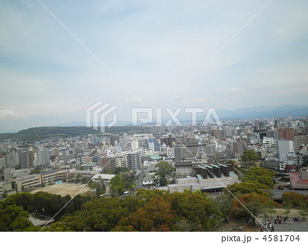 熊本城天守閣 熊本城 天守閣 戦前の写真素材