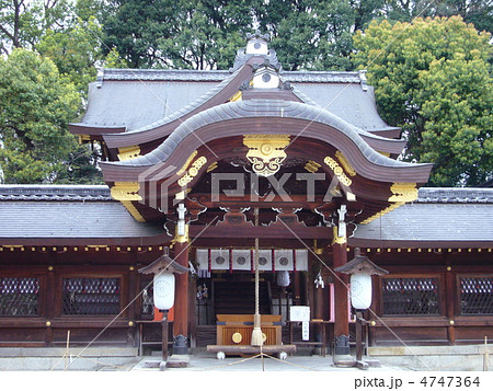 今宮神社 本殿 神社仏閣 木造建築の写真素材