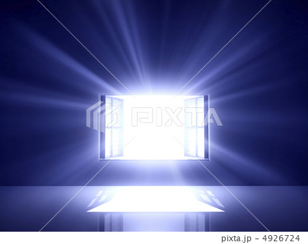開く 扉 光 窓のイラスト素材