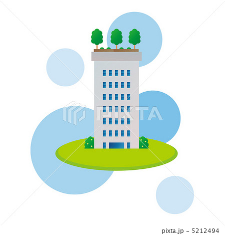 建物 ビル 本社 デフォルメのイラスト素材