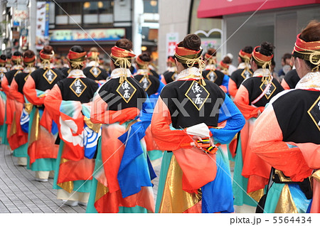よさこい 耳飾り 髪飾り 衣装の写真素材