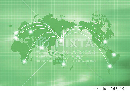 発信 世界地図 インターネット ネットのイラスト素材