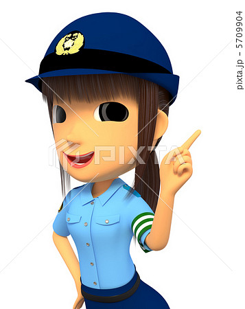 女性警察官 警察 警察官 交通課のイラスト素材