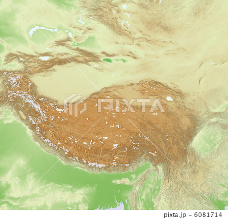 タリム盆地 地図の写真素材