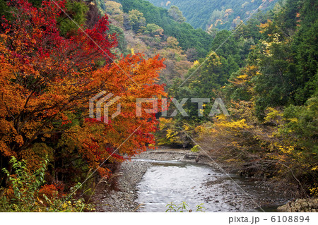 湯川渓谷の写真素材