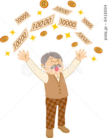 儲かる 札束 金持ち 獲得のイラスト素材