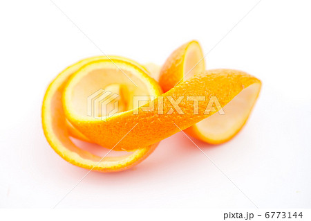 オレンジの皮 オレンジピールの写真素材