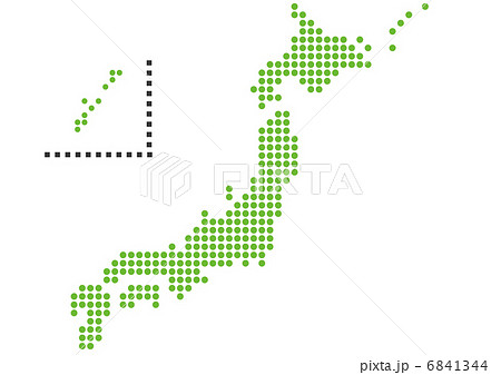 日本地図 略地図 日本列島 地名のイラスト素材