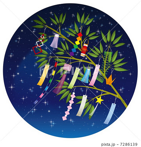 短冊 七夕 願い事 Cgのイラスト素材