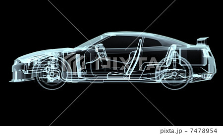 車体 自動車 スケルトン 構造のイラスト素材