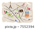 パリ ランドマーク 地図のイラスト素材