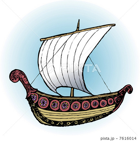 海賊船 海賊 バイキング ヴァイキング船のイラスト素材