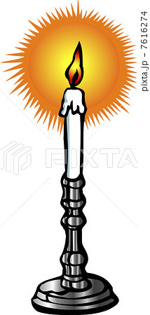 燭台 アンティーク イラストレーション イラストの写真素材
