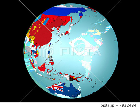 国旗 グローバル 世界地図 地球のイラスト素材