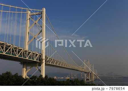 与島sa 本州 風景 瀬戸大橋線の写真素材