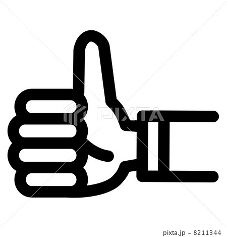 サムズアップ グッジョブ 親指 合図のイラスト素材