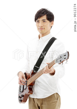 男 ベース 男性 人物の写真素材