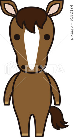 ベクター 馬 漫画 ゆるキャラのイラスト素材