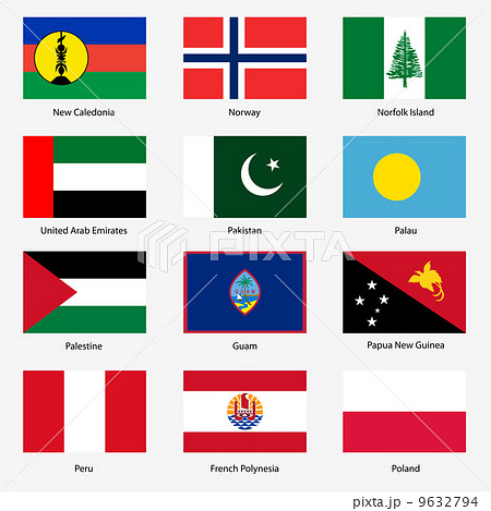 ニューカレドニア 国旗の写真素材