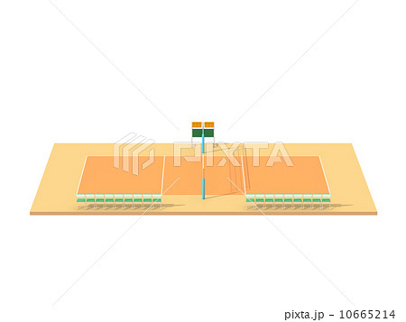 バレーボール練習場のイラスト素材