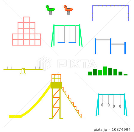 公園 遊具 イラスト シンプルのイラスト素材
