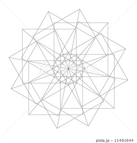 円周 Cg 白黒 パターン デザイン 線 幾何学模様 モノクロ 柄のイラスト素材