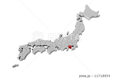 神奈川県 日本列島 日本地図 日本の写真素材