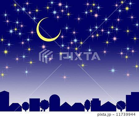 夜空 綺麗な夜空 のイラスト素材集 ピクスタ